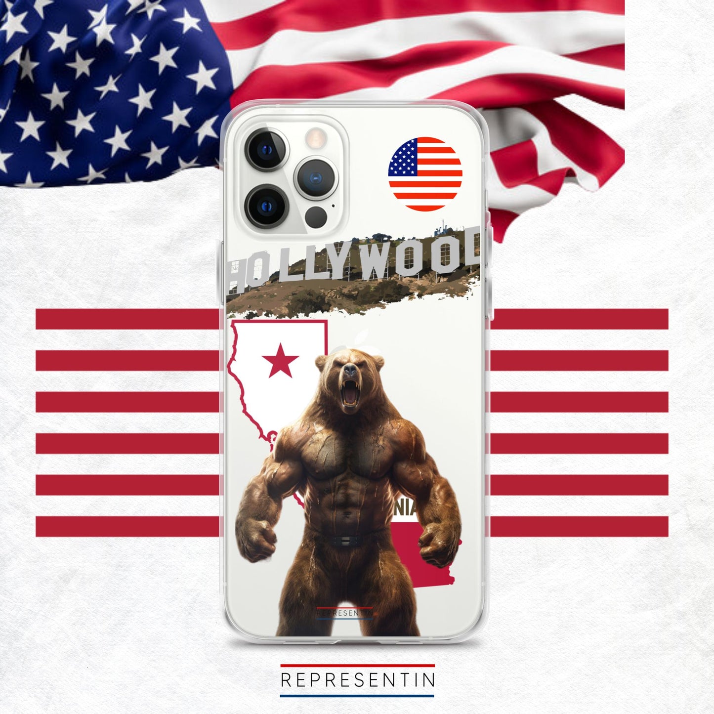 Grizzly Guardian: California Pride Clear Case for iPhone®